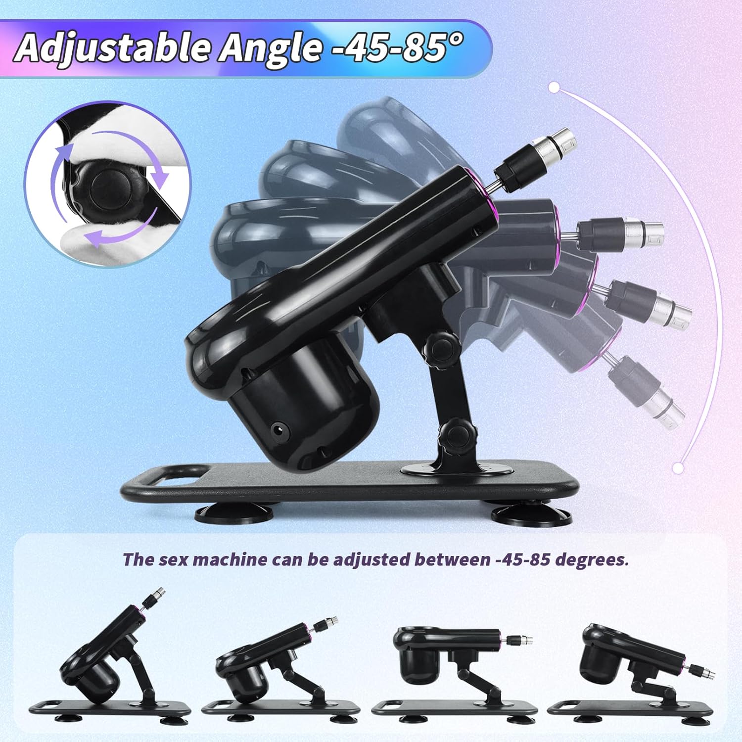 Máquina sexual, máquina sexual de empuje automática para mujeres y hombres, máquina de amor con conector 3XLR con consolador y accesorios de ventosa, control remoto, máquina de consolador ajustable - Sex Shop 502