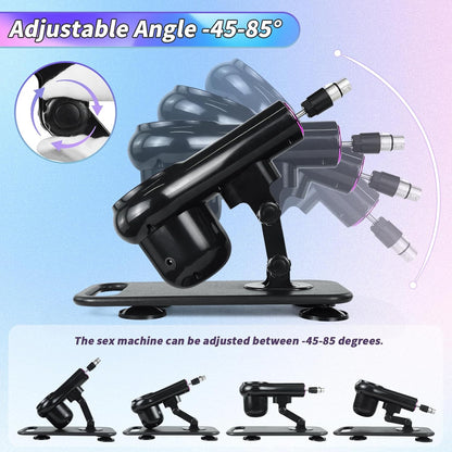 Máquina sexual, máquina sexual de empuje automática para mujeres y hombres, máquina de amor con conector 3XLR con consolador y accesorios de ventosa, control remoto, máquina de consolador ajustable - Sex Shop 502