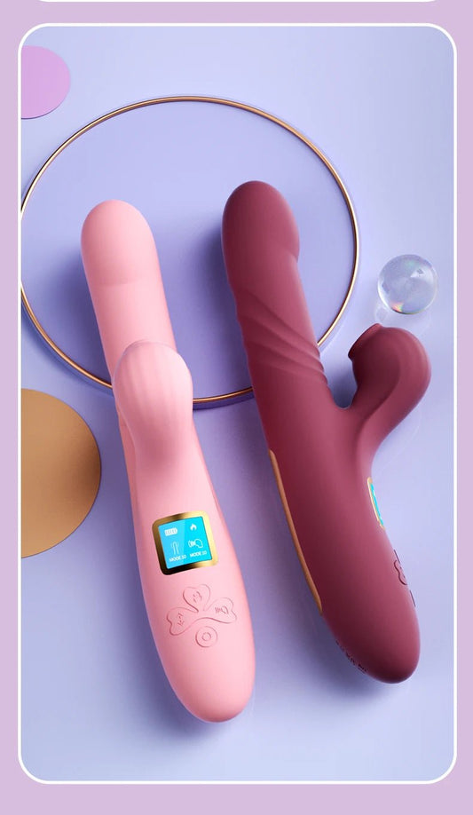 Masturbación femenina multifuncional, consolador telescópico portátil con calefacción, vibrador, juguetes para adultos, vibrador portátil para mujer - Sex Shop 502