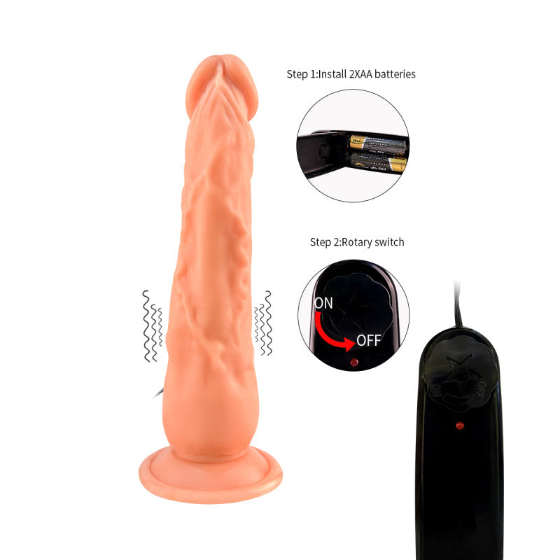 Dildo realista con vibración de 9" - Sex Shop 502