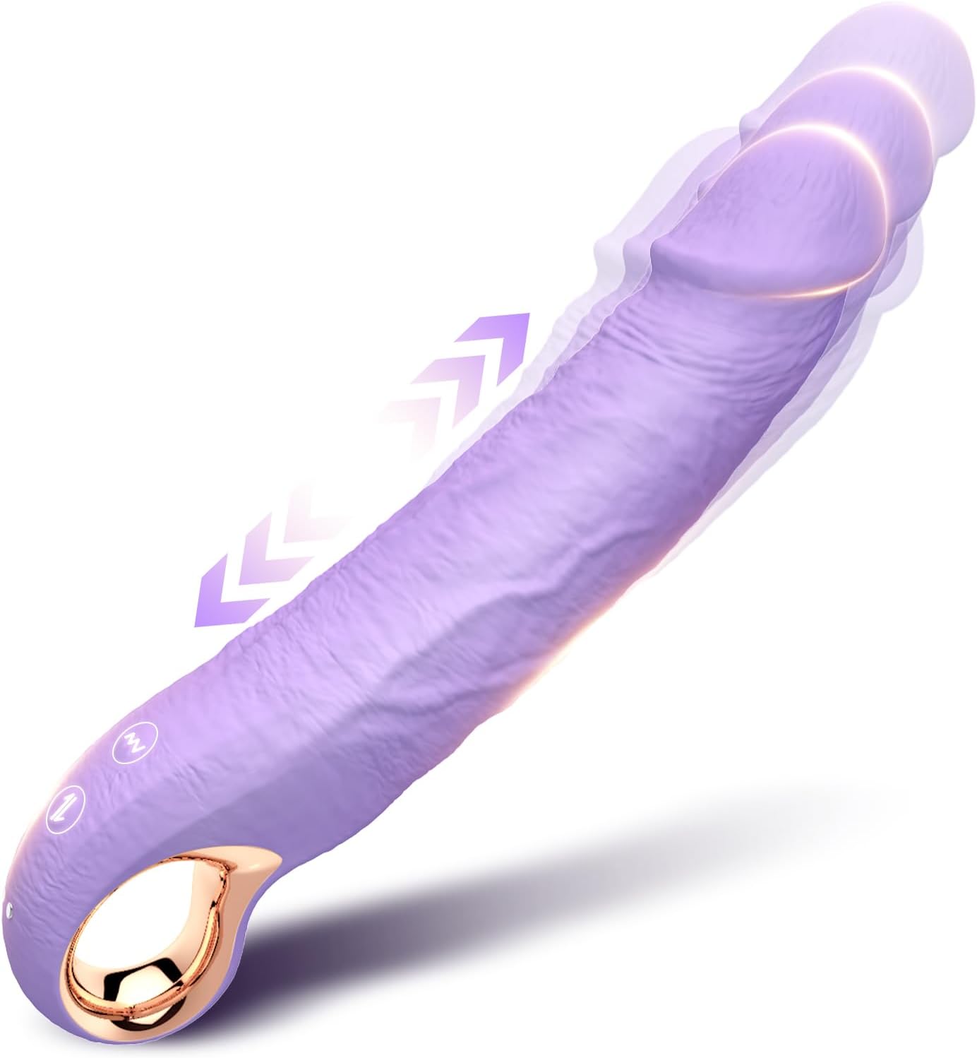 Vibrador de empuje realista para mujeres, 10 modos de vibración y 3 modos de empuje, juguetes sexuales de 9 pulgadas, estimulador anal del clítoris punto G, consoladores de silicona para adultos, - Sex Shop 502