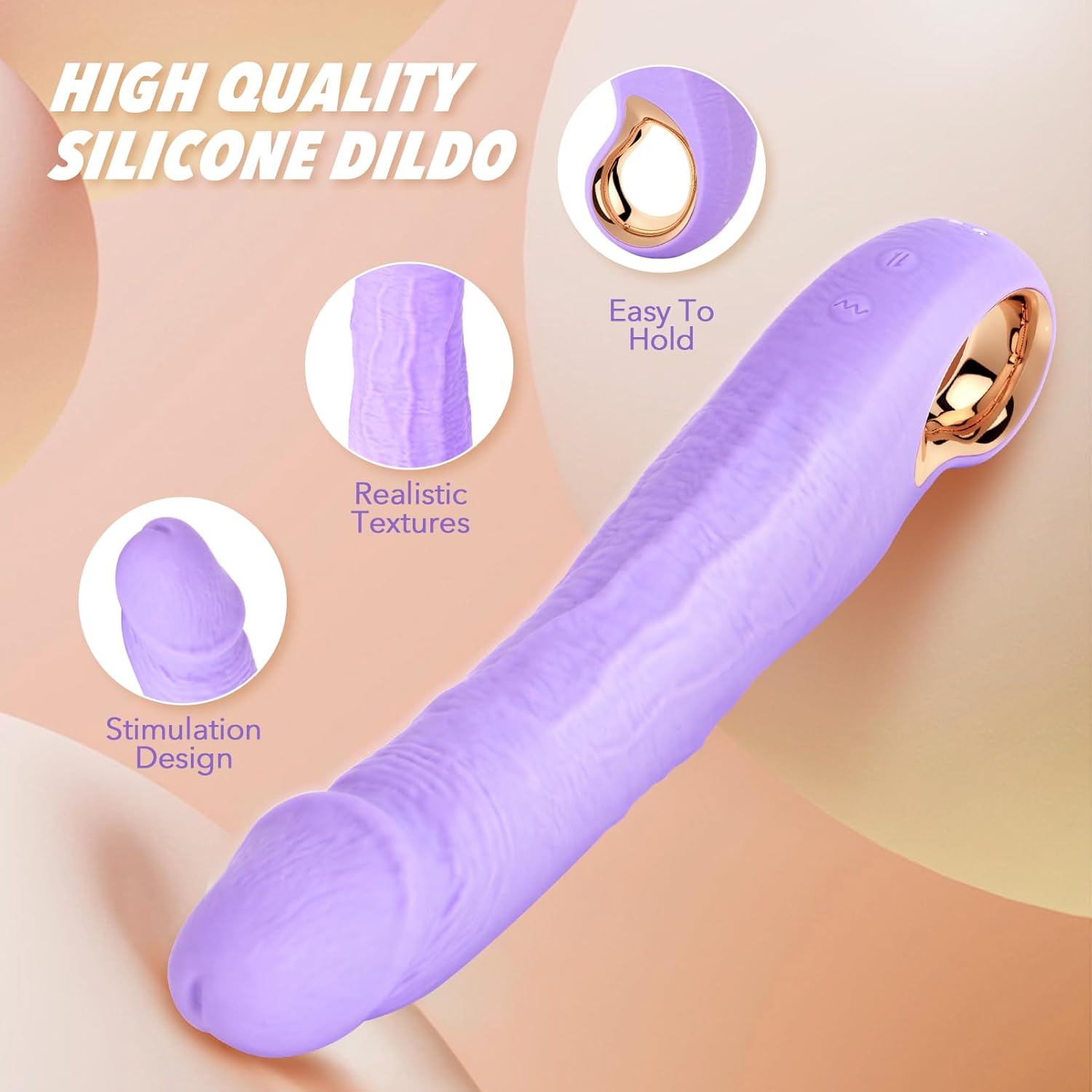 Vibrador de empuje realista para mujeres, 10 modos de vibración y 3 modos de empuje, juguetes sexuales de 9 pulgadas, estimulador anal del clítoris punto G, consoladores de silicona para adultos, - Sex Shop 502
