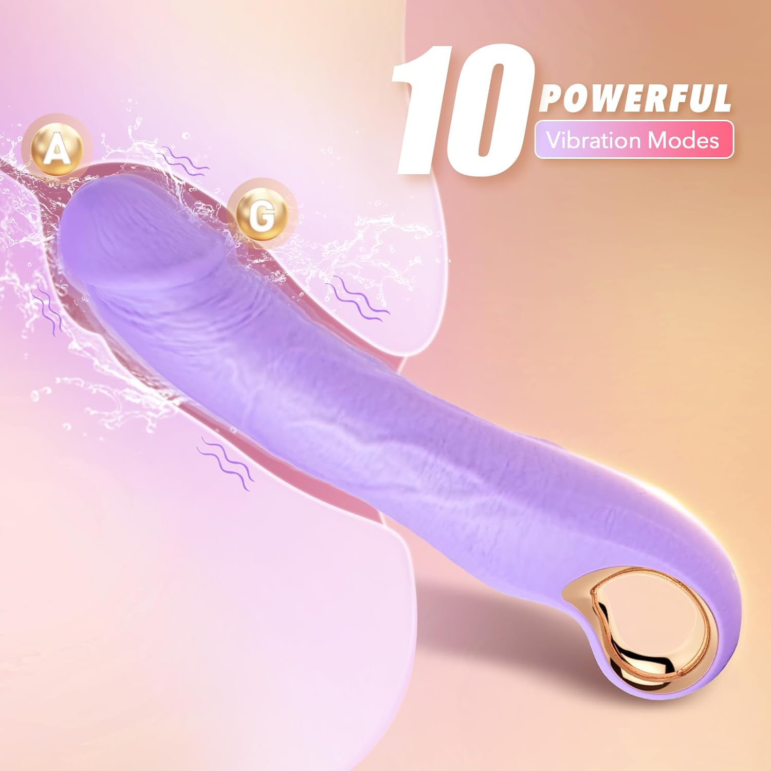 Vibrador de empuje realista para mujeres, 10 modos de vibración y 3 modos de empuje, juguetes sexuales de 9 pulgadas, estimulador anal del clítoris punto G, consoladores de silicona para adultos, - Sex Shop 502