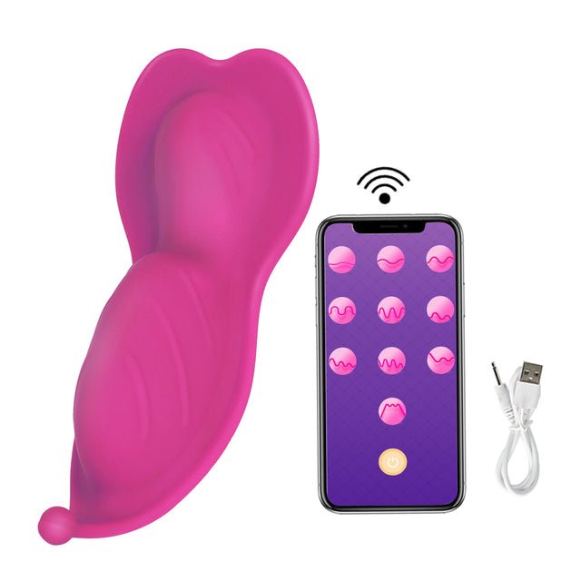 Vibrador de mariposa portátil con Control remoto por aplicación para mujer, bragas invisibles, estimulador de clítoris, Juguetes sexuales - Sex Shop 502